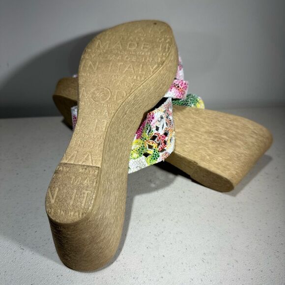 Spring Step Viniko Floral Cutout Wedge Slides Womens 41 - Picture 5 of 6